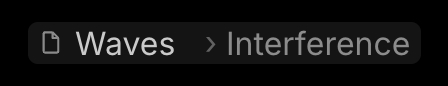 In the note: a link to Waves, at its heading Interference
